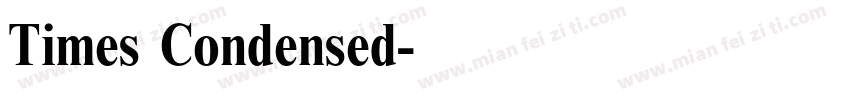 Times Condensed字体转换